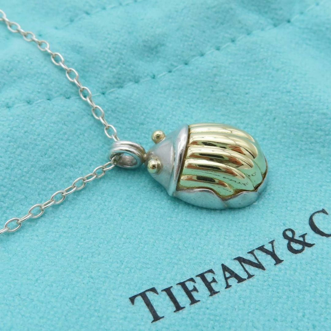 Tiffany & Co.(ティファニー)のティファニー スカラベ コンビ ネックレス シルバー ゴールド K18 AH85 レディースのアクセサリー(ネックレス)の商品写真