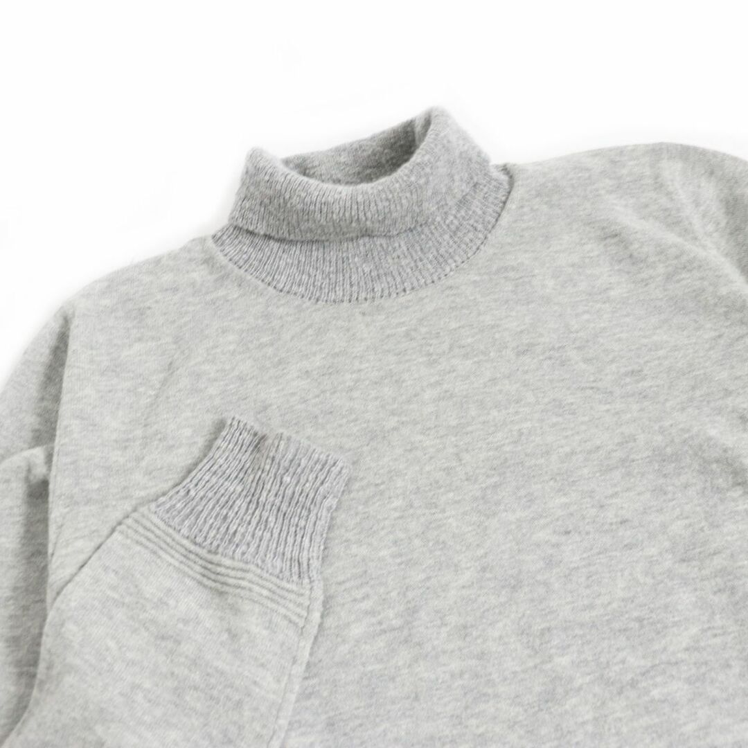 美品□Maison Margiela 10/メゾンマルジェラ S50HA0725 ウール100% スリット入 長袖 薄手 タートルネックニット/セーター グレー M 正規品
