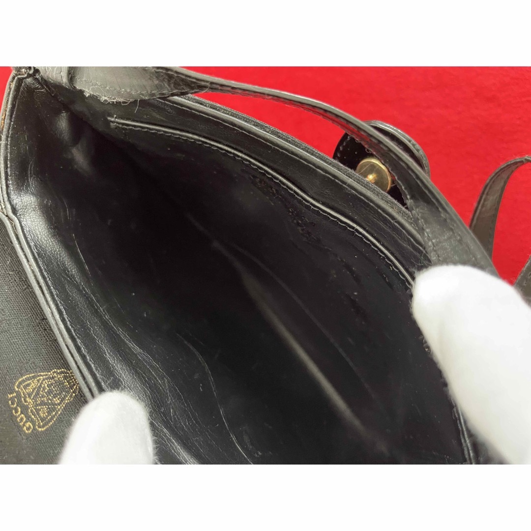 GUCCI オールドグッチ ショルダーバッグ 黒(クラッチバッグ)