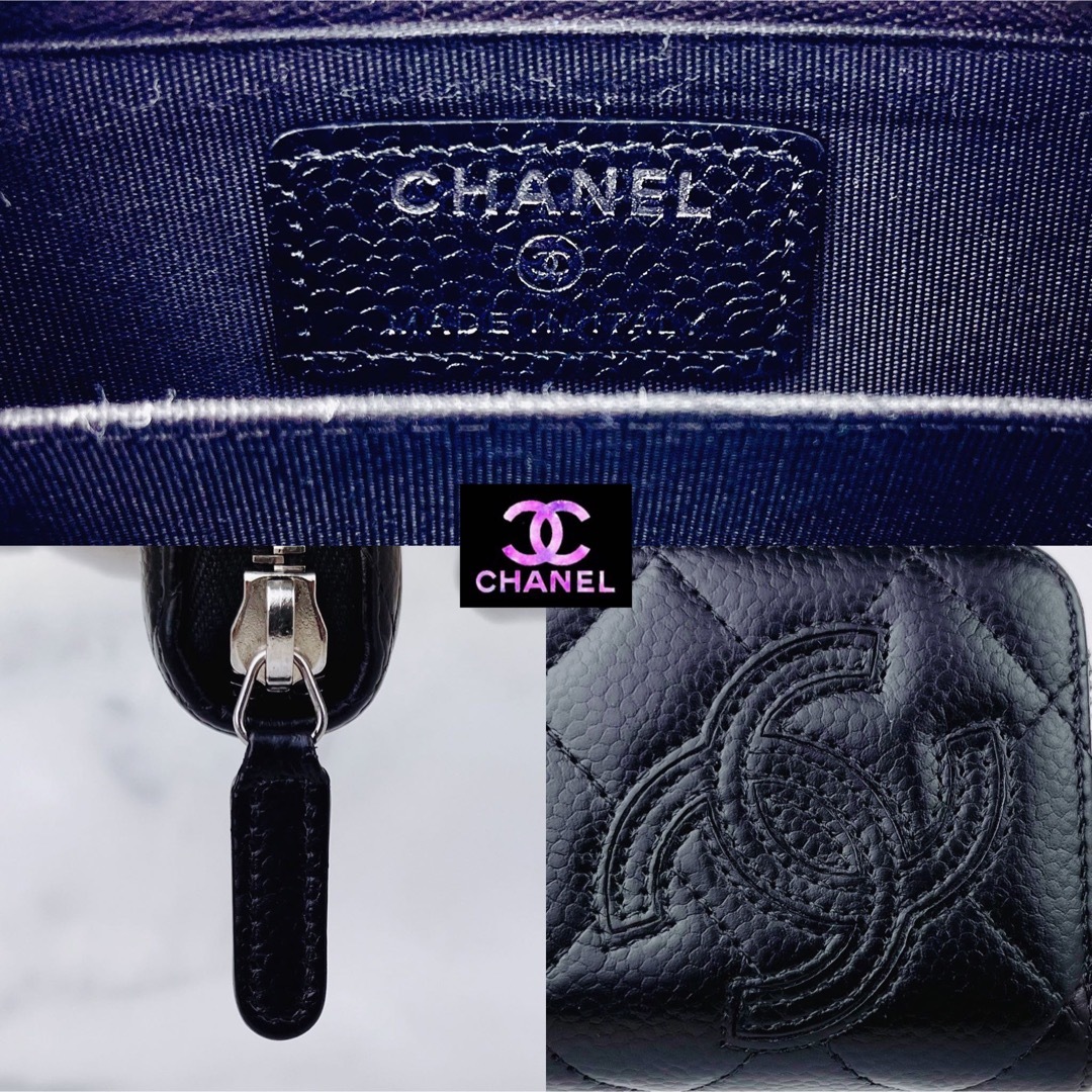 CHANEL(シャネル)の超極美品 CHANEL ココマーク ラウンドファスナー コインケース レディースのファッション小物(コインケース)の商品写真