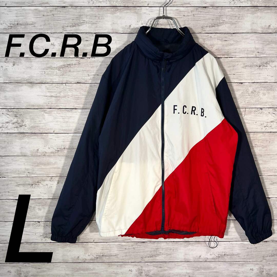 『F.C.Real Bristol』ナイロンジャケット　マルチカラー　紺色　L