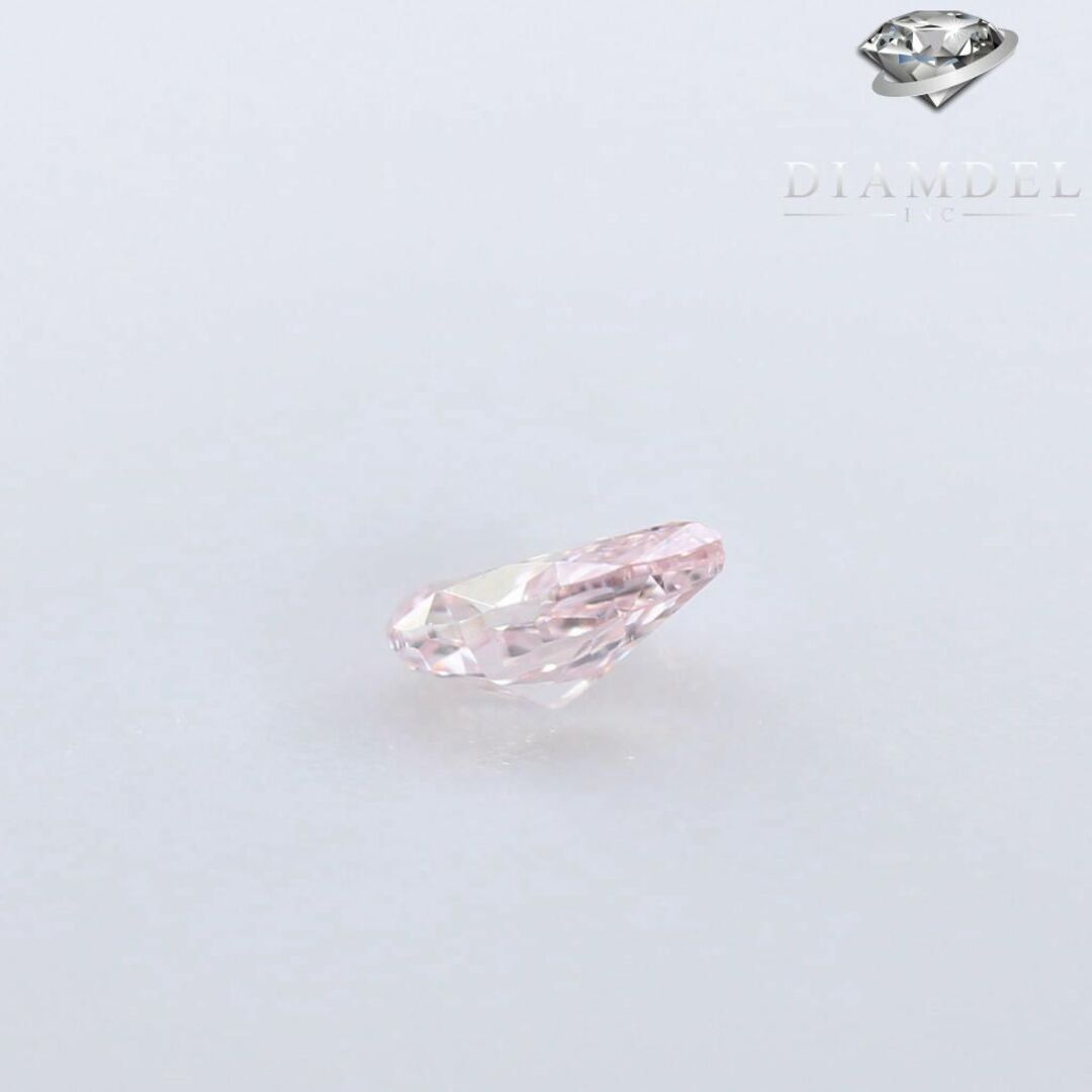 ピンクダイヤモンドルース/ F.LIGHT PINK/ 0.052 ct.箱付状態
