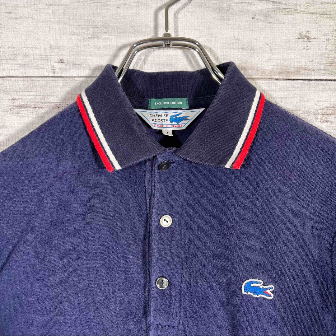 LACOSTE(ラコステ)の『CHEMISE LACOSTE』ポロシャツ　フランス製　上品　ネイビー　【S】 メンズのトップス(ポロシャツ)の商品写真