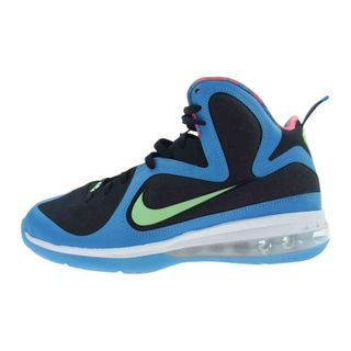 ナイキ(NIKE)のNIKE ナイキ スニーカー DO5838-001 LEBRON IX SOUTH COAST サウス コースト ハイカット スニーカー ライトブルー系 US9【極上美品】【中古】(スニーカー)