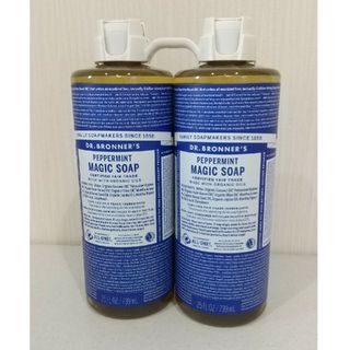 ドクターブロナー(Dr.Bronner)のドクターブロナー  マジックソープ  ペパーミント  739mI ×２本(ボディソープ/石鹸)