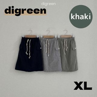 digreen cargo skirt スカート ロング カーゴ カーキ 120(スカート)