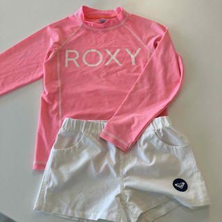 ロキシー(Roxy)の【ROXY】ラッシュガード、ショートパンツ130cm(マリン/スイミング)