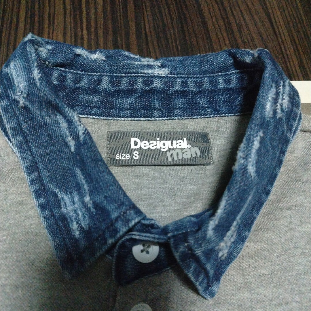 DESIGUAL(デシグアル)のDesigual 襟ダメージ加工ポロシャツ メンズのトップス(ポロシャツ)の商品写真