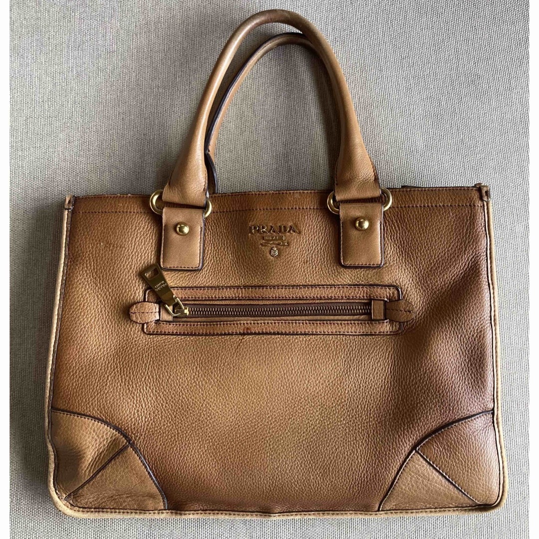 PRADA - 最終値下! イタリア本店購入 プラダ ハンドバッグ 茶色