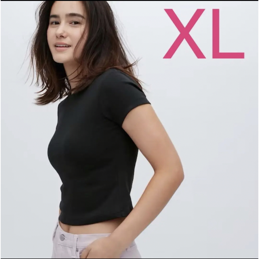 UNIQLO(ユニクロ)のUNIQLO ミニT XL ブラック レディースのトップス(Tシャツ(半袖/袖なし))の商品写真
