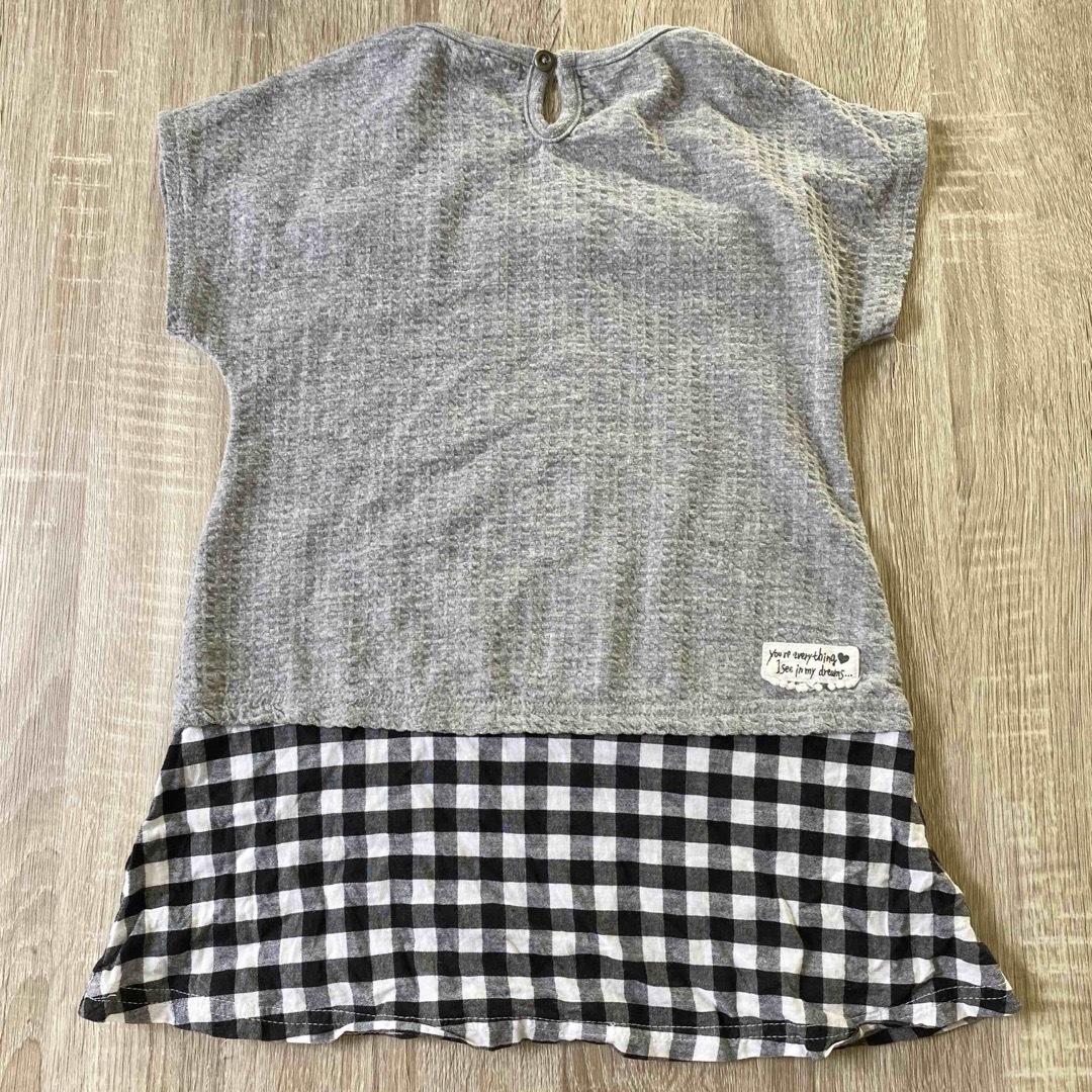 110cm ナチュラルデザイン チュニック キッズ/ベビー/マタニティのキッズ服女の子用(90cm~)(Tシャツ/カットソー)の商品写真