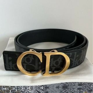 美品 Dior ディオール メタリック ブラウン ベルト メンズ-
