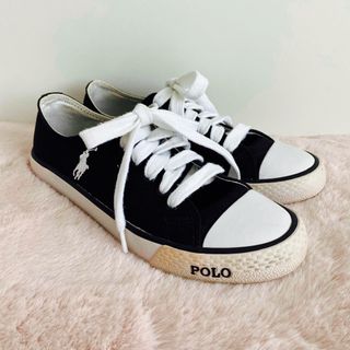 ポロラルフローレン(POLO RALPH LAUREN)のPOLO スニーカー　ブラック　22.5cm (スニーカー)