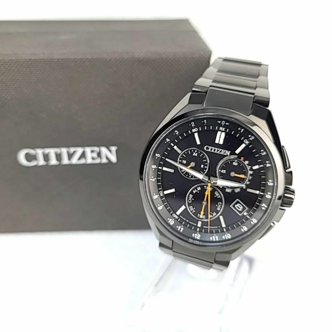 ☆【展示稼働品】CITIZEN アテッサ ブラックチタン クロノグラフ E660