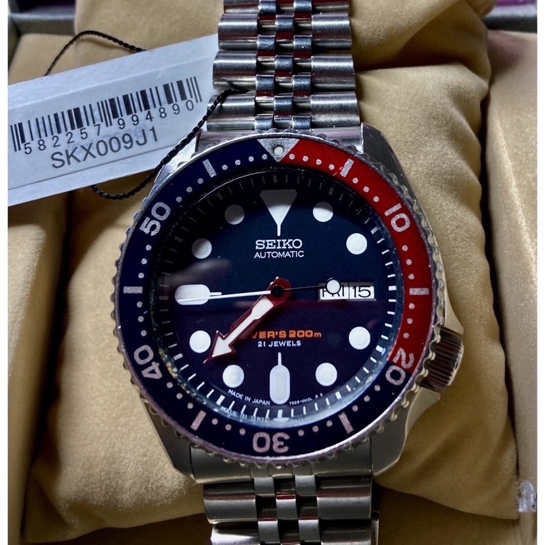 極美品最終2019年JAPANモデルネイビーボーイDIVER SKX009J1