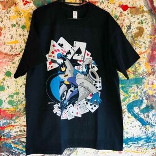 【★★★★】バットマンVS ジョーカー　Tシャツ　個性的　黒　マーベル　ブラック(Tシャツ/カットソー(半袖/袖なし))