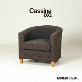 カッシーナ/cassina/cab414/キャブ/ラウンジチェア /黒革/63万