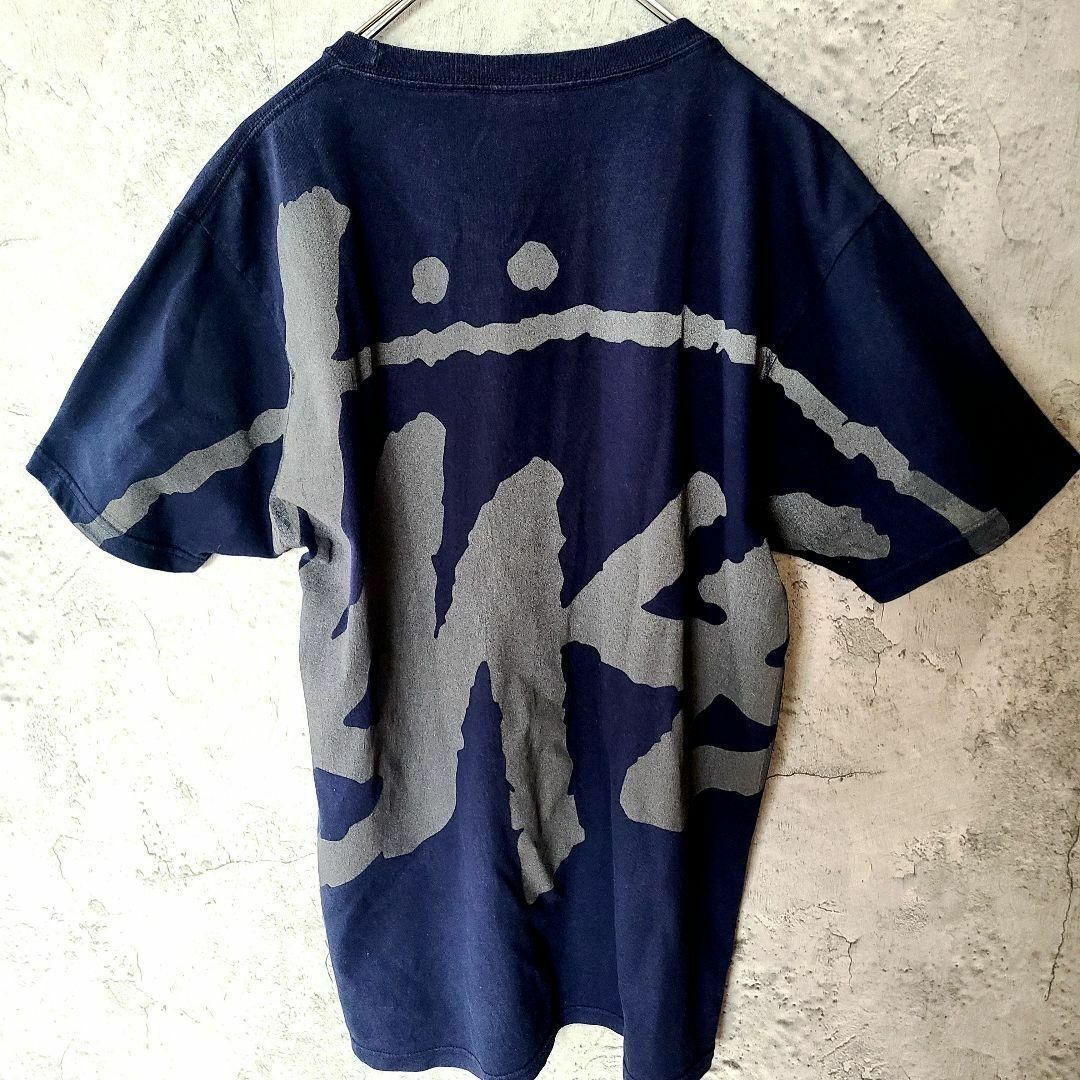 STUSSY - 49【希少】ステューシー ビックロゴ Tシャツ ネイビー サイズ ...