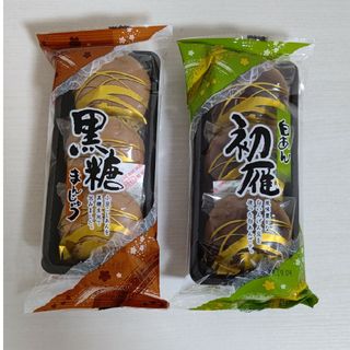 黒糖まんじゅう／白あん 初雁／筑豊製菓／饅頭／まんじゅう／和菓子／こしあん(菓子/デザート)