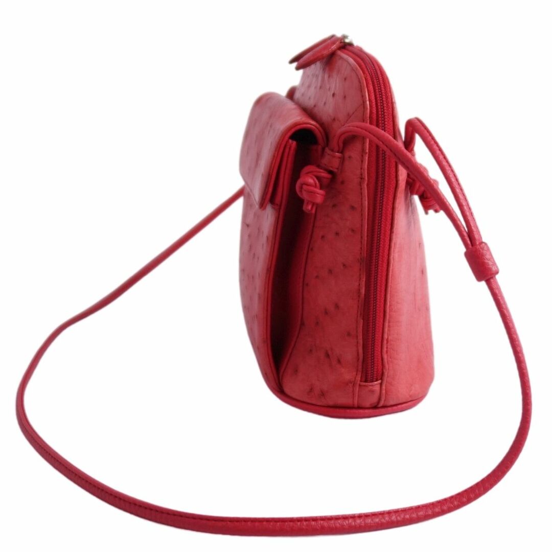 OSTRICH(オーストリッチ)のオーストリッチ OSTRICH バッグ ミニ ショルダーバッグ エキゾチックレザー 本革 カバン レディース ピンク レディースのバッグ(ショルダーバッグ)の商品写真