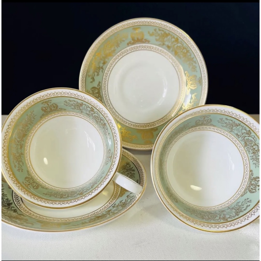 WEDGWOOD(ウェッジウッド)のウェッジウッド　コロンビアセージグリーン　ピオニーカップ　２客セット インテリア/住まい/日用品のキッチン/食器(食器)の商品写真