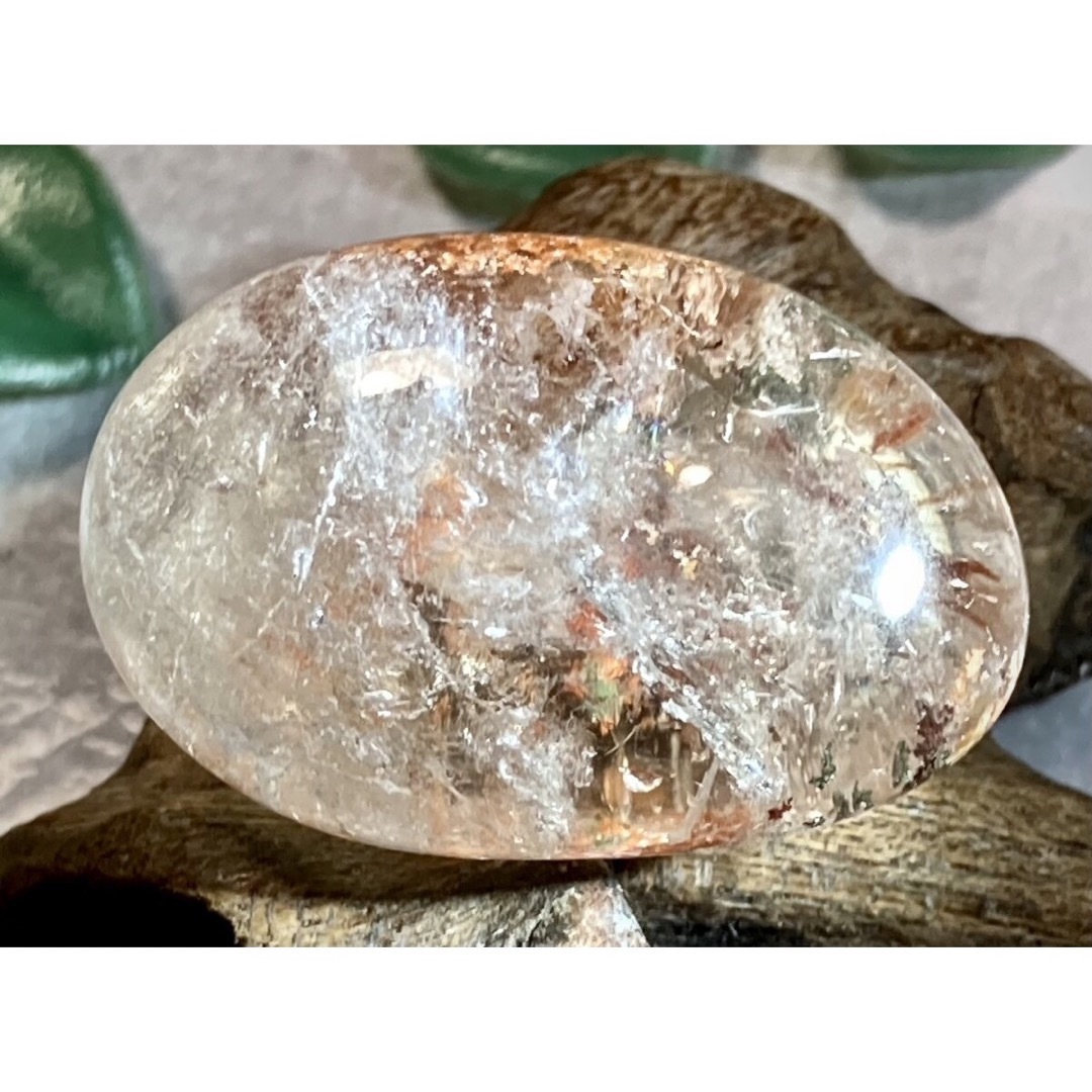レインボー✨ 苔入り水晶 ガーデンクォーツ タンブル クリスタル 原石