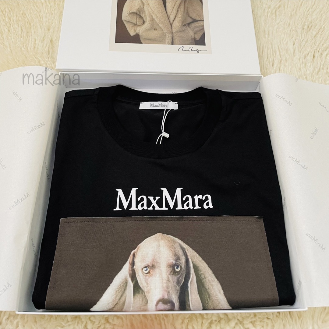 【新品未使用】Max Maraドッグ プリント Tシャツ 黒 S