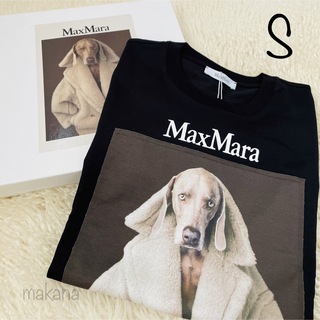 マックスマーラ 21SS Tシャツ 犬プリント ドッグ 半袖 コットン 白 L