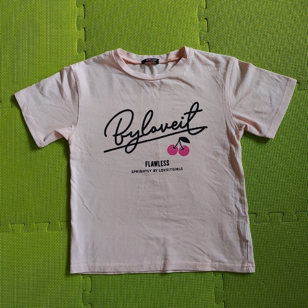 NARUMIYA INTERNATIONAL(ナルミヤ インターナショナル)のby LOVEit🖤Tシャツ２枚組(size140) キッズ/ベビー/マタニティのキッズ服女の子用(90cm~)(Tシャツ/カットソー)の商品写真