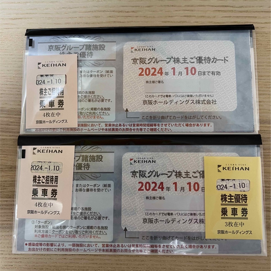 【2セット】京阪株主優待乗車券＋優待冊子