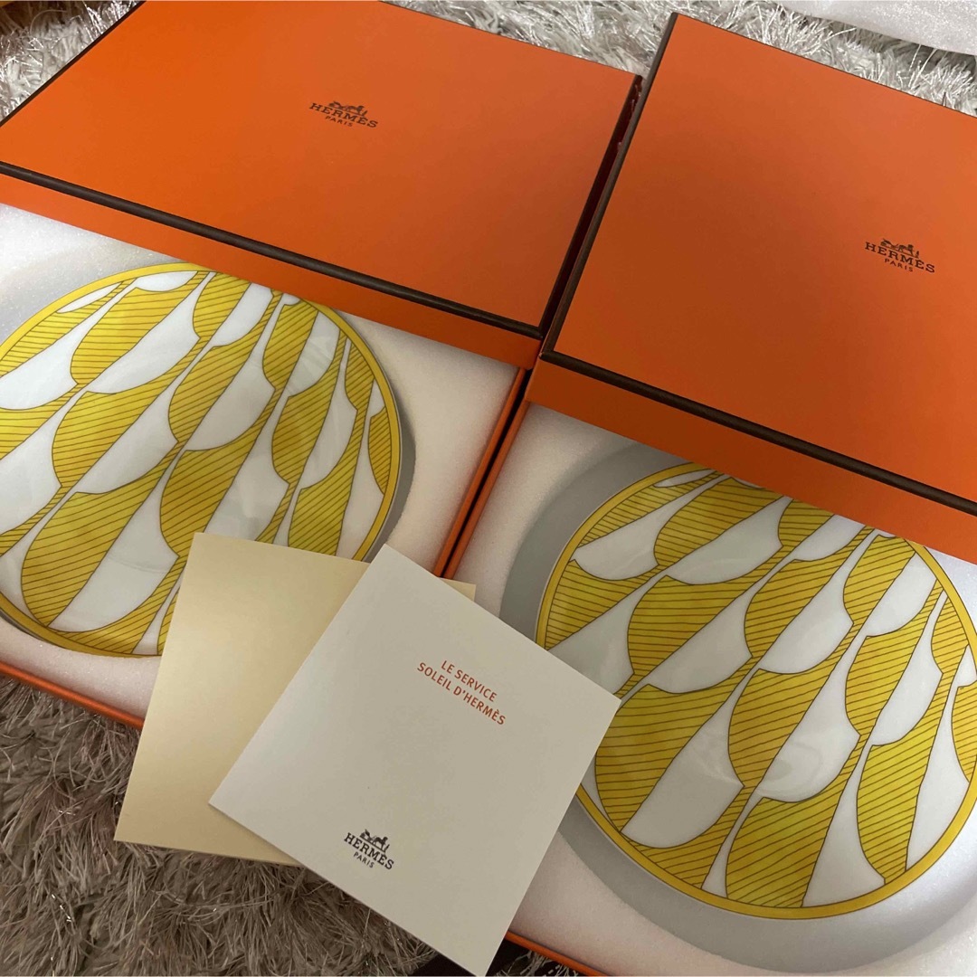 新品未使用 HERMES ソレイユ パンプレート 2枚セット-