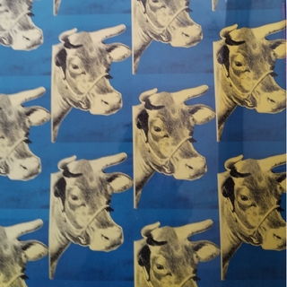 アンディウォーホル(Andy Warhol)の大きめ★　アンディーウォーホル　アートポスター　牛　額入り(その他)