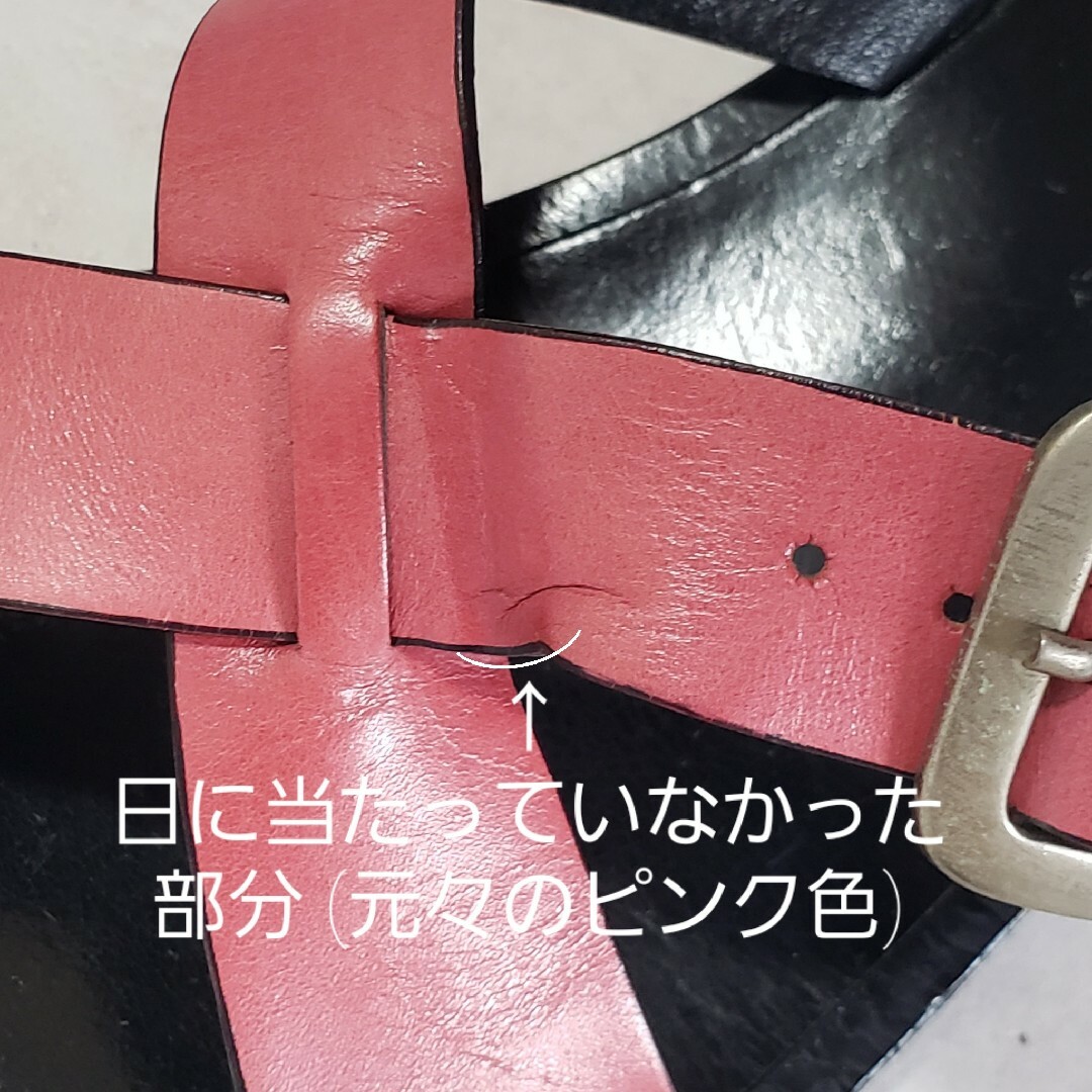 【22.5㌢】レザークロスサンダル 　シルバノローリー 🇮🇹Italia レディースの靴/シューズ(サンダル)の商品写真