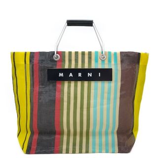 マルニ(Marni)のMARNI フラワー カフェ FLOWER CAFE ストライプ メッシュ トートバッグ(トートバッグ)