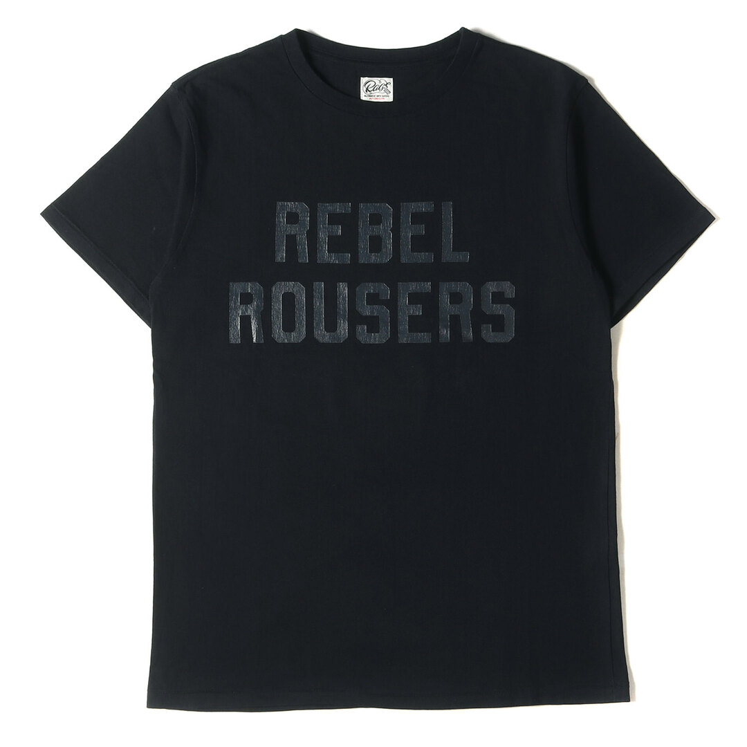 Rags McGREGOR ラグスマックレガー Tシャツ サイズ:M ロゴ プリント クルーネック 211722601 ブラック 黒 日本製 トップス カットソー 半袖 【メンズ】