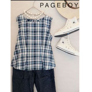 ページボーイ(PAGEBOY)の【送料無料レディース】PAGEBOYページボーイ　チェックノースリーブブラウス(シャツ/ブラウス(半袖/袖なし))