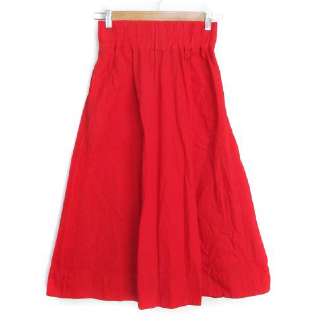 IRONY(アイロニー)の美品　夏に◎！コットン100% irony フレアスカート　レッド　赤 レディースのスカート(ロングスカート)の商品写真