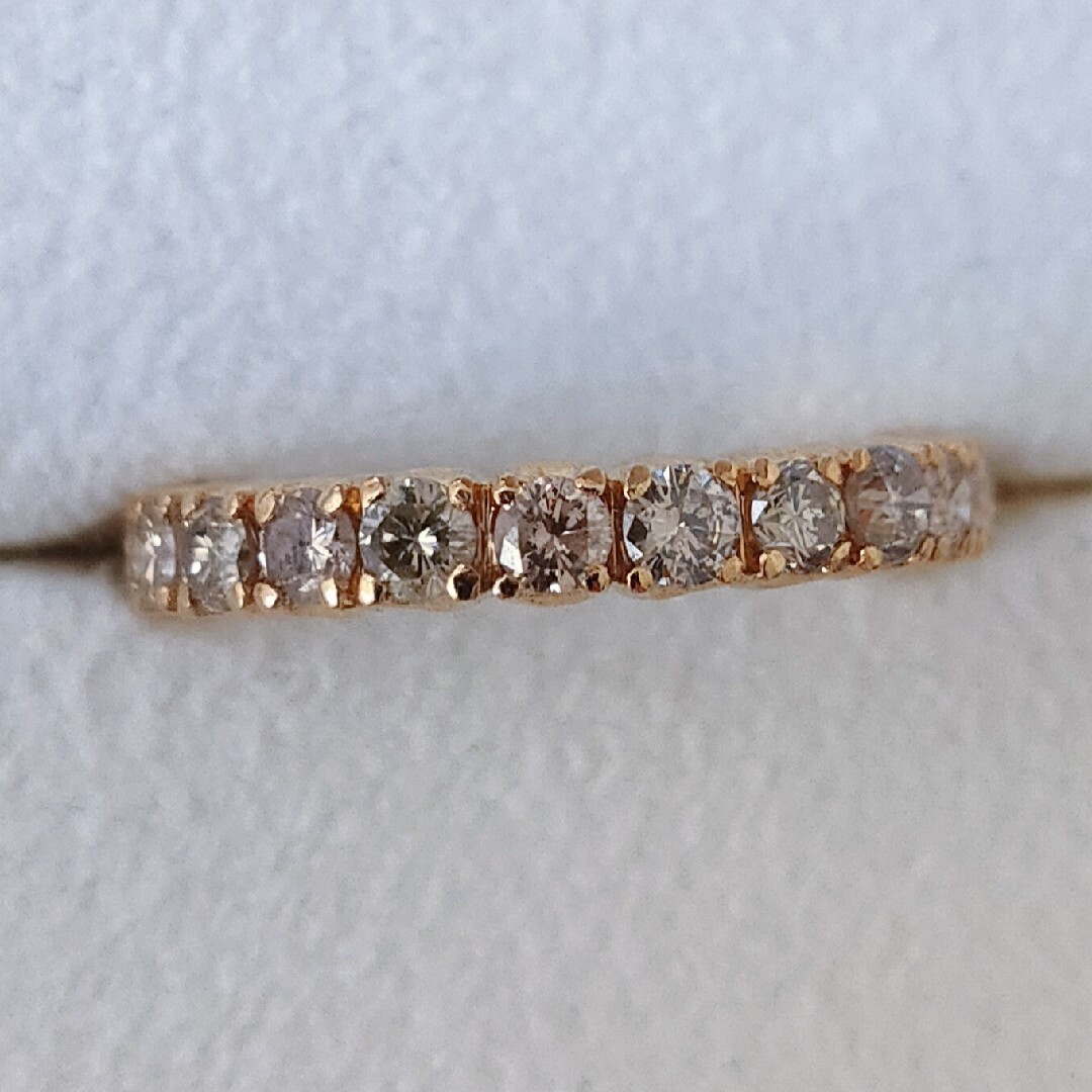 ブラウンダイヤモンド エタニティ リング K18YG 1.00ct 2.1g レディースのアクセサリー(リング(指輪))の商品写真