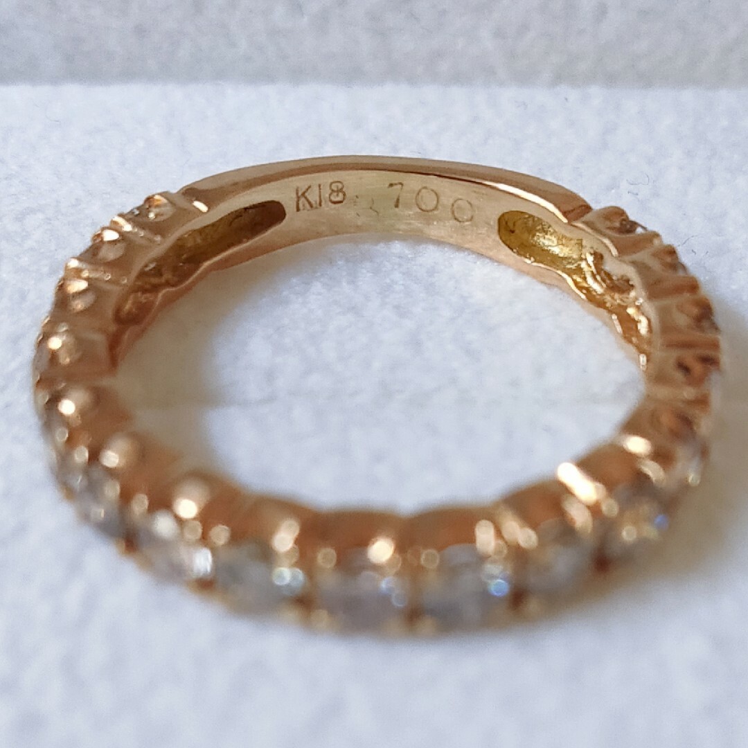 ブラウンダイヤモンド エタニティ リング K18YG 1.00ct 2.1g レディースのアクセサリー(リング(指輪))の商品写真