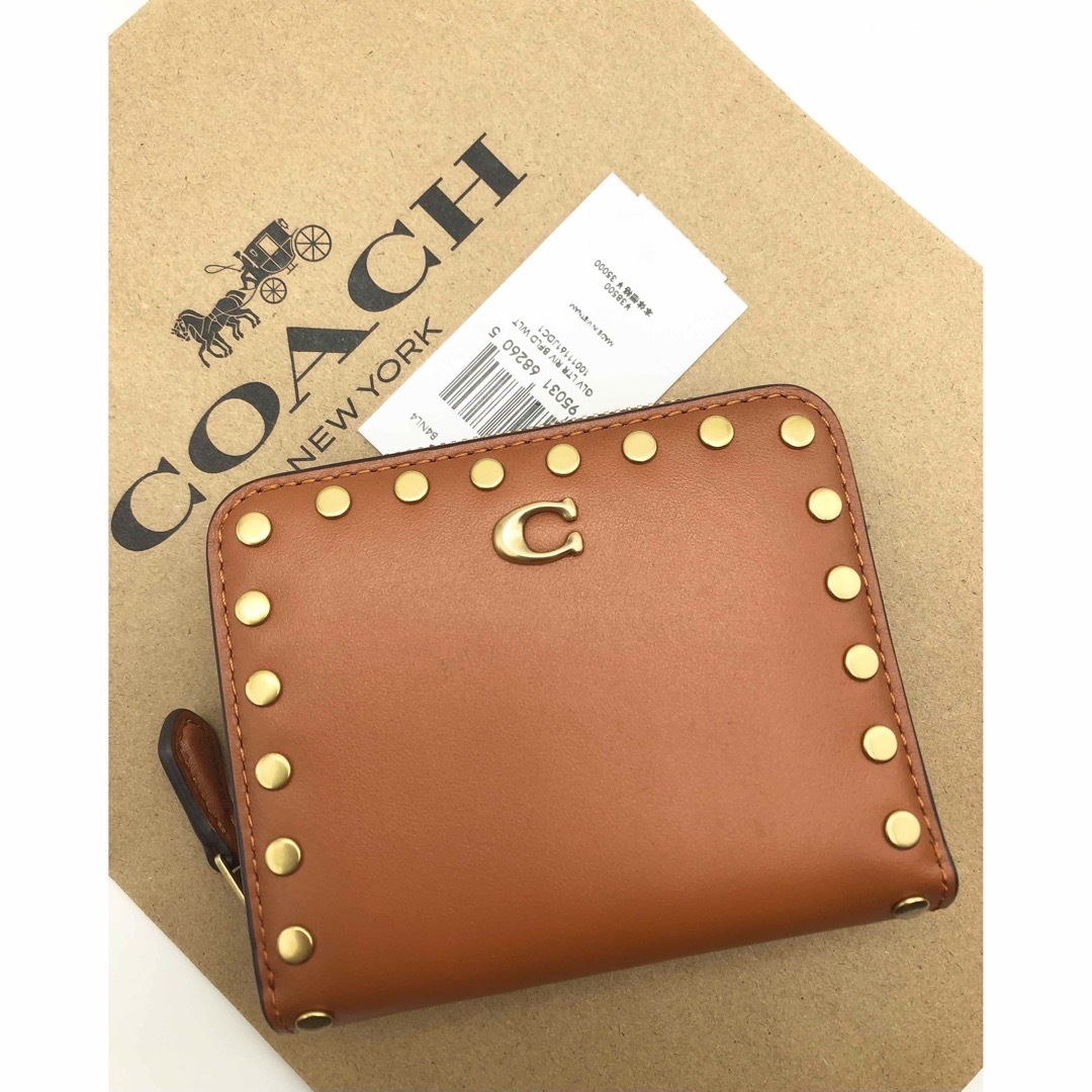 【COACH☆新品】ビルフォールド ウォレット・リベット！オレンジ！新作！ | フリマアプリ ラクマ