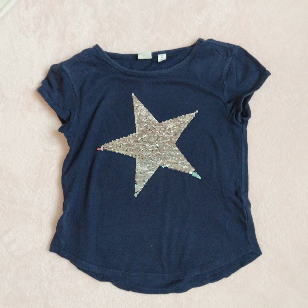 GAP Kids(ギャップキッズ)のGAP H&M Tシャツ2枚セット130cm キッズ/ベビー/マタニティのキッズ服女の子用(90cm~)(Tシャツ/カットソー)の商品写真