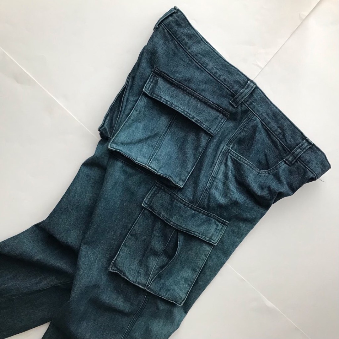 full denim cargo pantsの通販 by yoshi's shop｜ラクマ