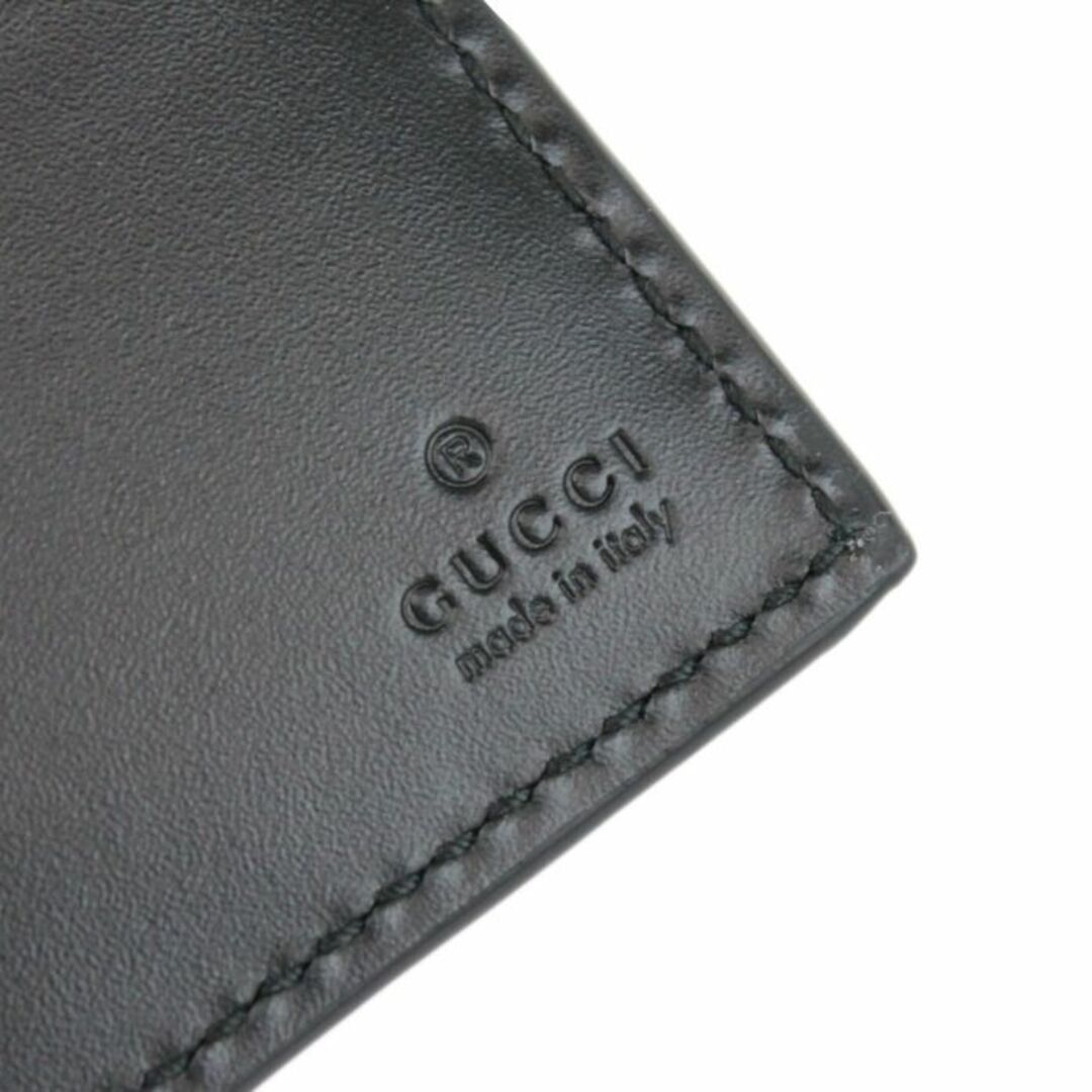 Gucci - グッチ グッチシマ レザー 黒 シェリーライン 財布 メンズ 