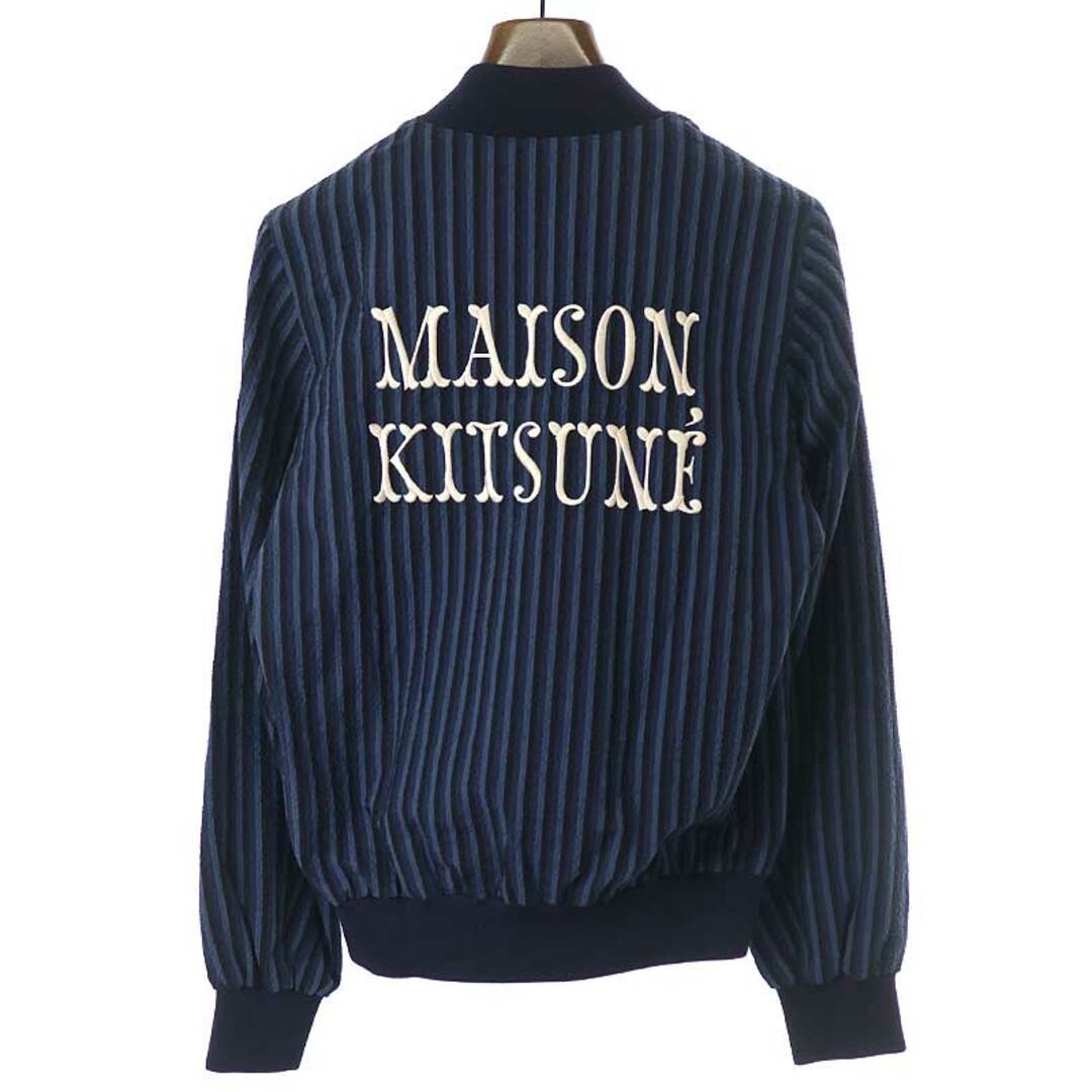 MAISON KITSUNE メゾンキツネ 19SS ストライプ柄刺繍ブルゾン