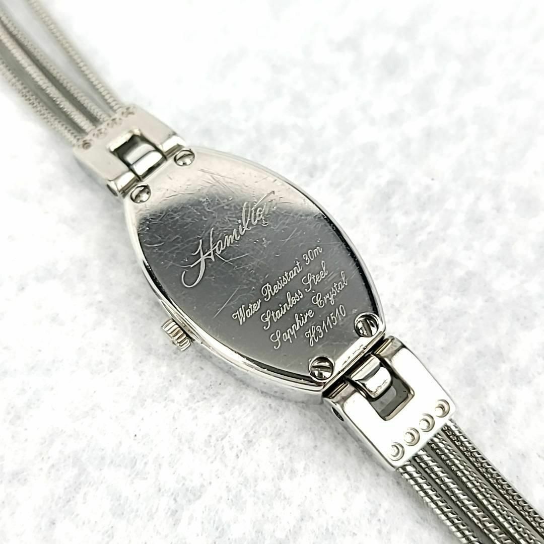 ☆【美品稼働品】Hamilton 白文字盤 ダイヤベゼル トノー アラビア-