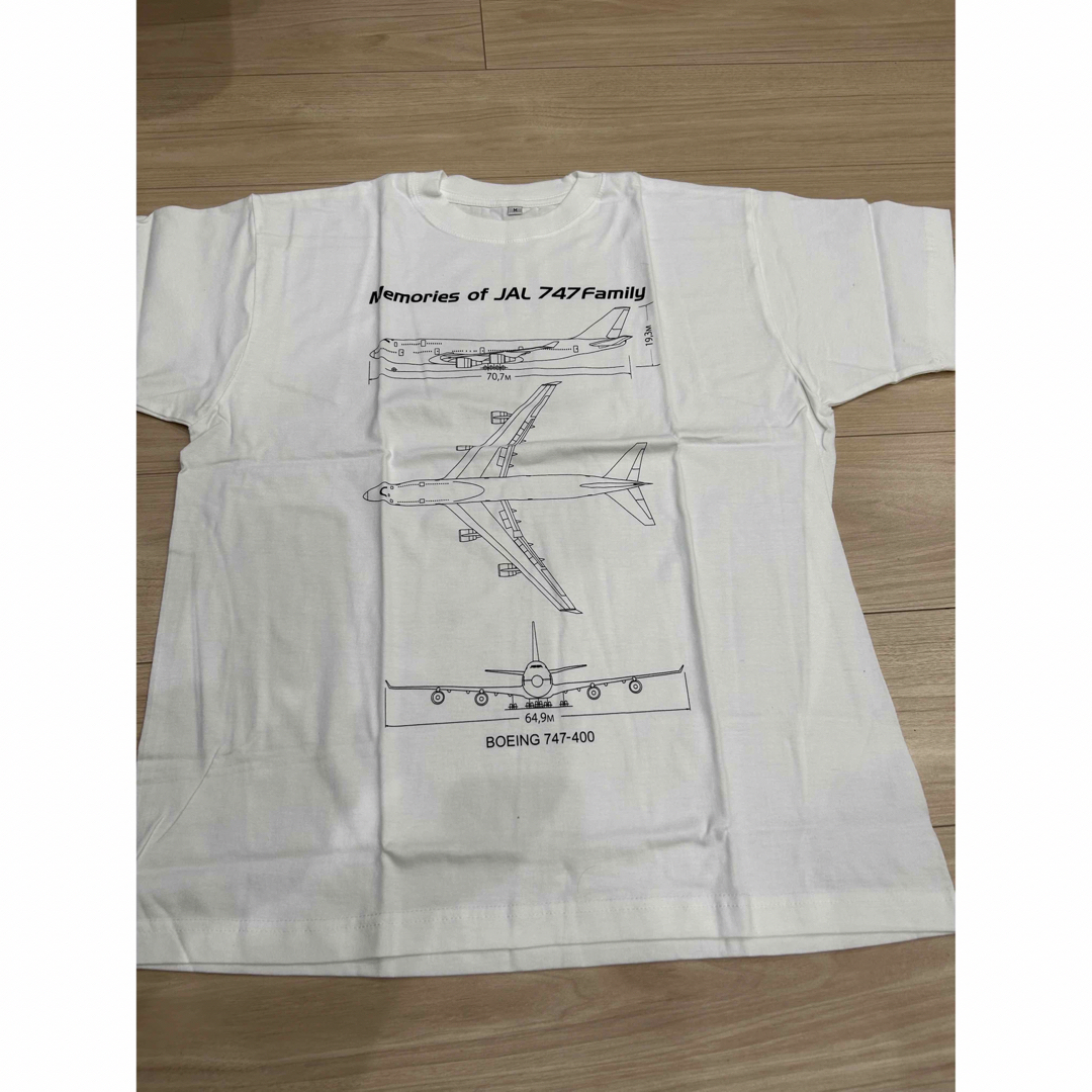 JAL(日本航空)(ジャル(ニホンコウクウ))のJAL 747-400 メモリアルTシャツ　黒　新品未使用 エンタメ/ホビーのテーブルゲーム/ホビー(航空機)の商品写真