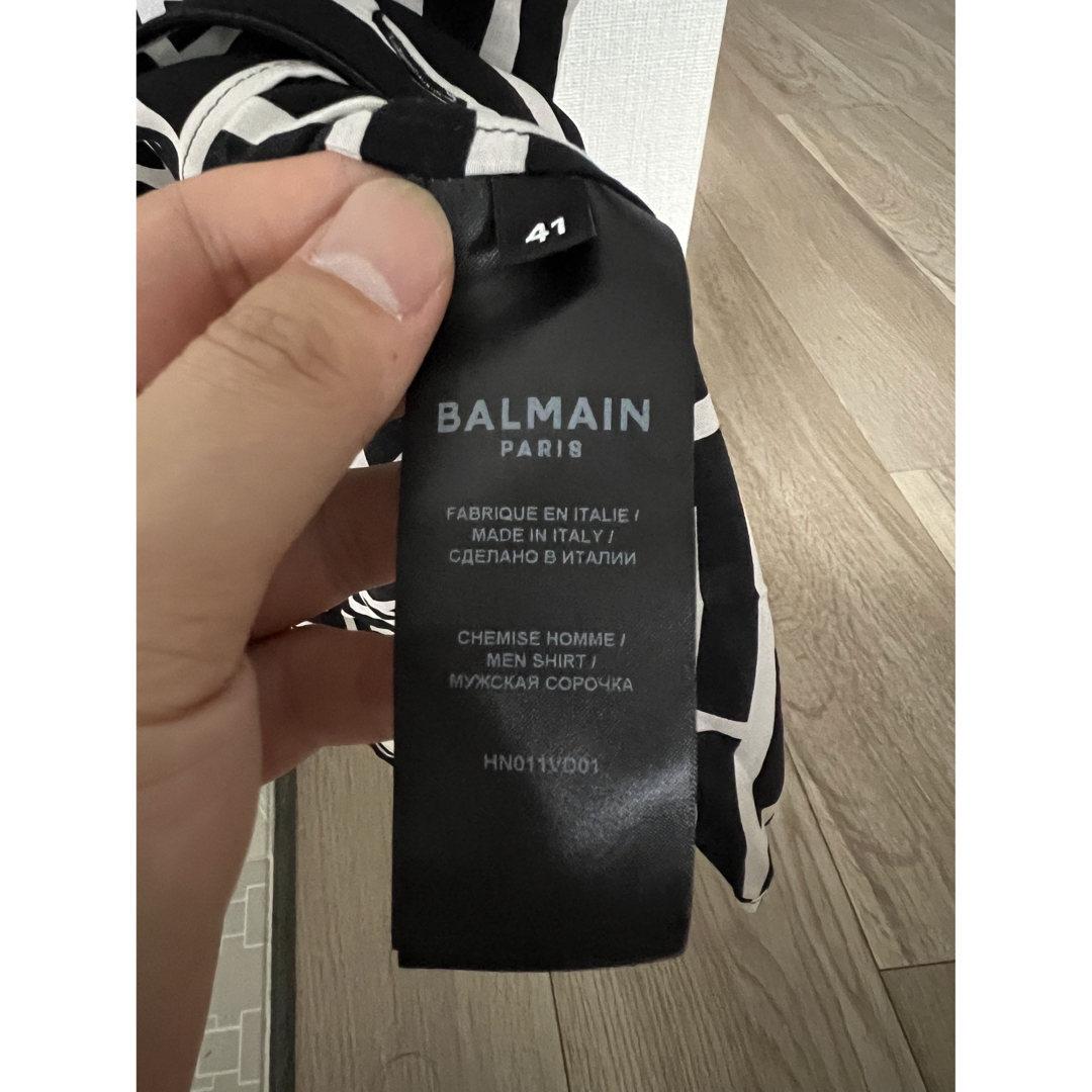 BALMAIN - 2023秋冬 バルマン BALMAIN 総柄半袖シャツ 41 新品未使用の