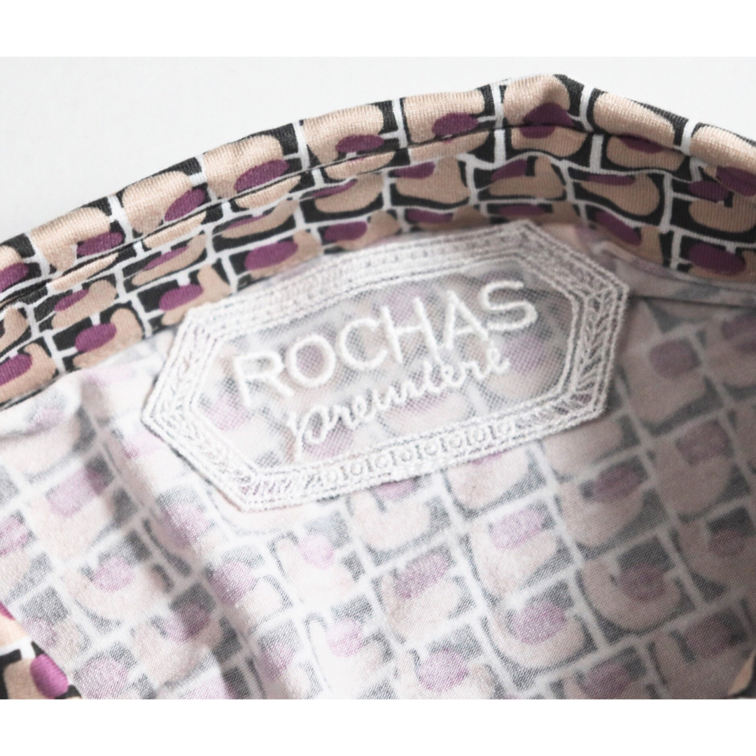 ROCHAS - 《レリアン ロシャス》新品 とろみ感 レトロ調 ポロシャツ 13