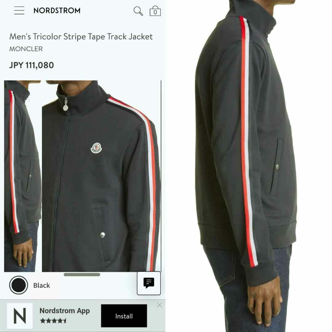 ☆新品未使用・本物保証☆MONCLER トラックジャケット ジャージ L 黒色