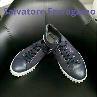 サルヴァトーレフェラガモ(Salvatore Ferragamo)のSalvatore Ferragamo インディゴ スニーカー 靴(スニーカー)